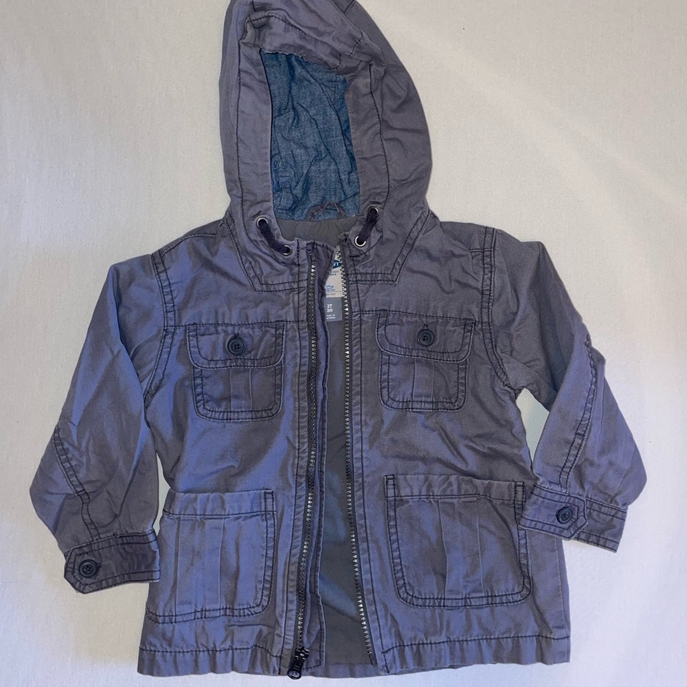Kids Gray Hooded Jacket. Size 2T